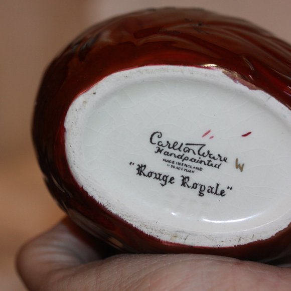 Vintage Carlton Ware Rouge Royale RARE Sugar Bowl & Spoon Made in England - Picture 4 of 4